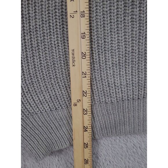 Sage the Label Women's Marled Grey Knit Twist Front Knit‎ Sweater Size M - Picture 3 of 7